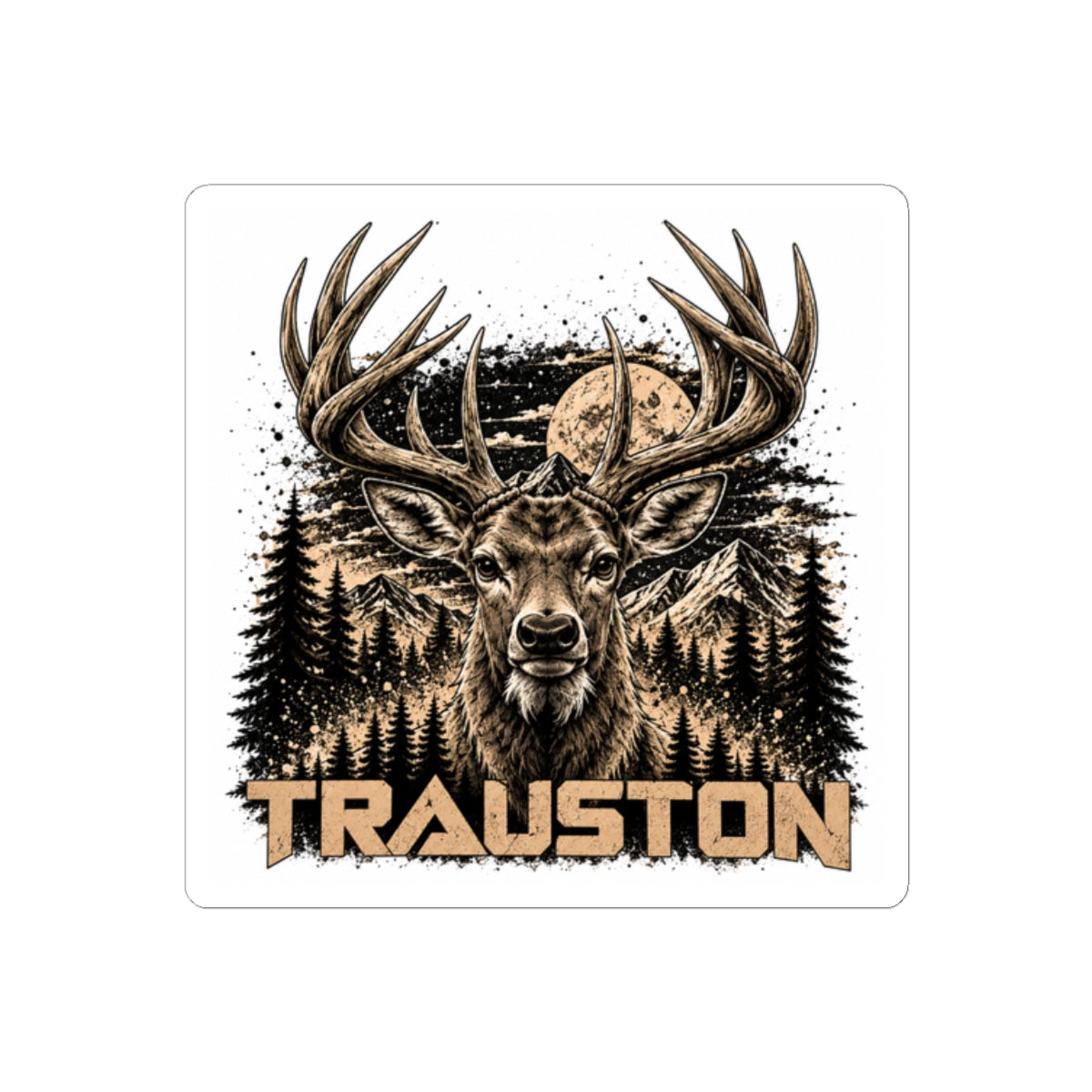 TRAUSTON | Deer Forest Kiss-Cut Sticker