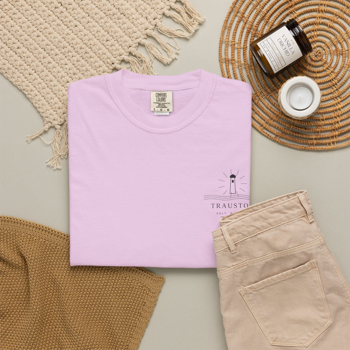 Salt and Light Garment-Dyed Tee — Dark Graphic