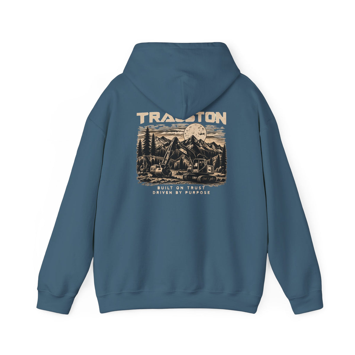 TRAUSTON | Excavator & Mountain Graphic Hoodie