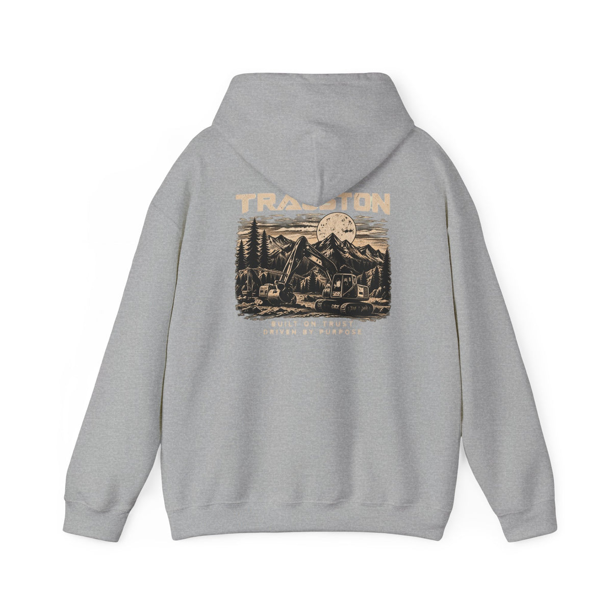 TRAUSTON | Excavator & Mountain Graphic Hoodie