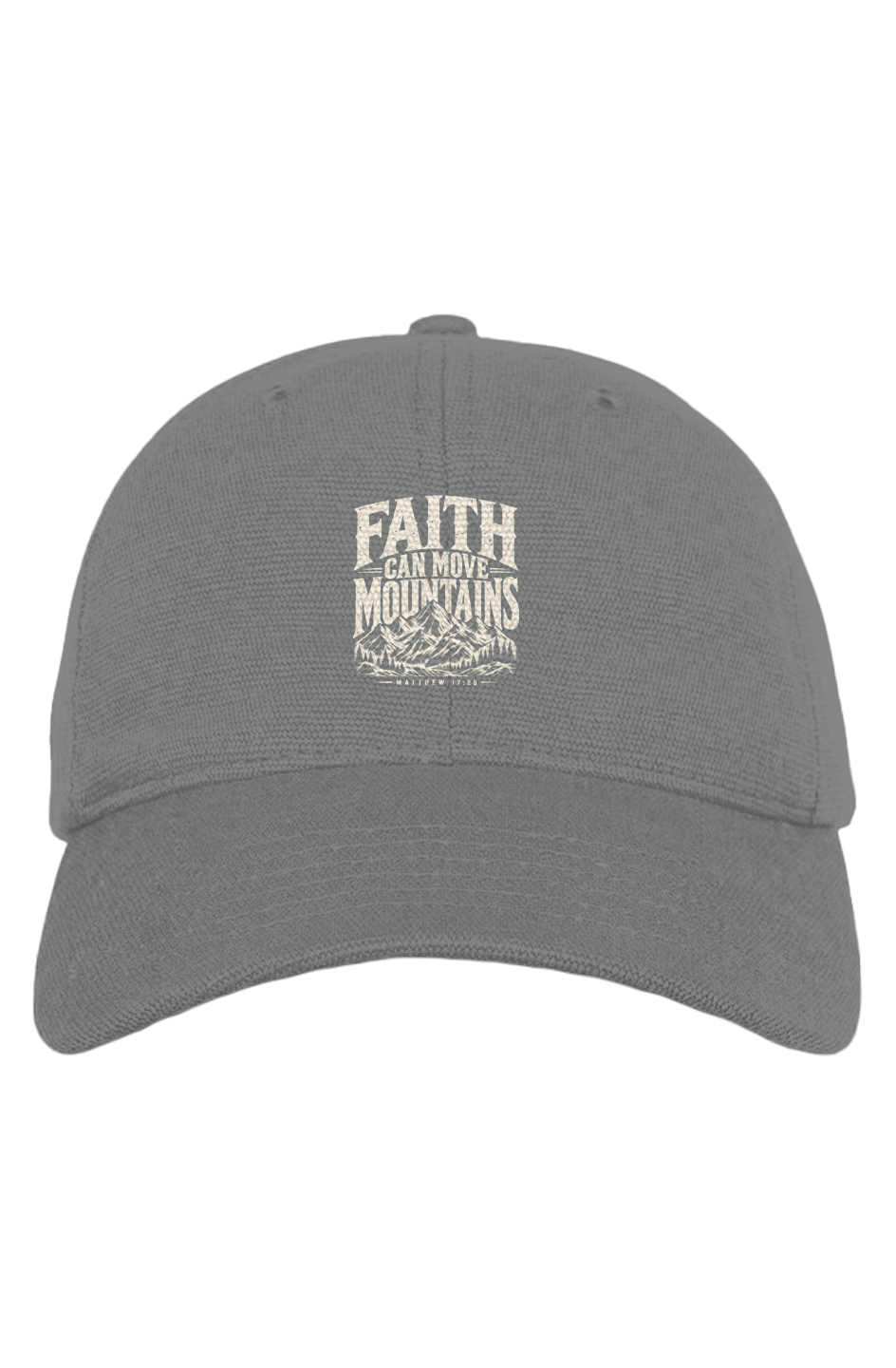 TRAUSTON Faith Moves Mountains Washed Hemp Cap — product image 1