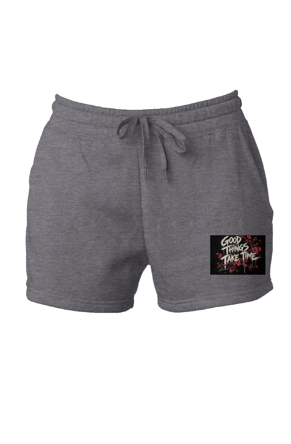 TRAUSTON Good Things Take Time Wave-Wash Shorts — Rose & Shadow — product image 3