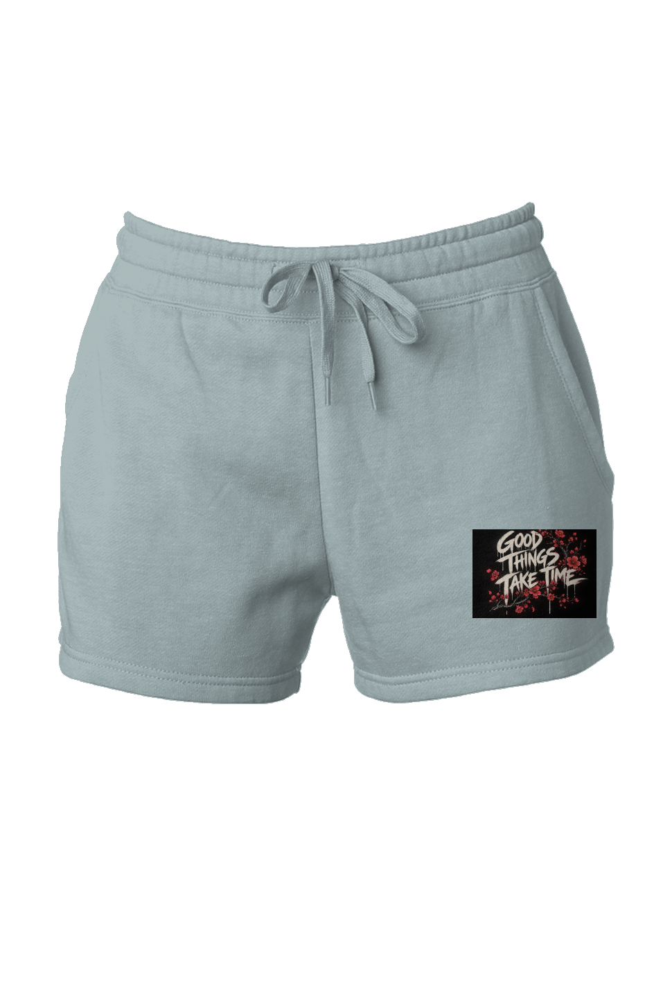 TRAUSTON Good Things Take Time Wave-Wash Shorts — Blue, Sage & Black — product image 2