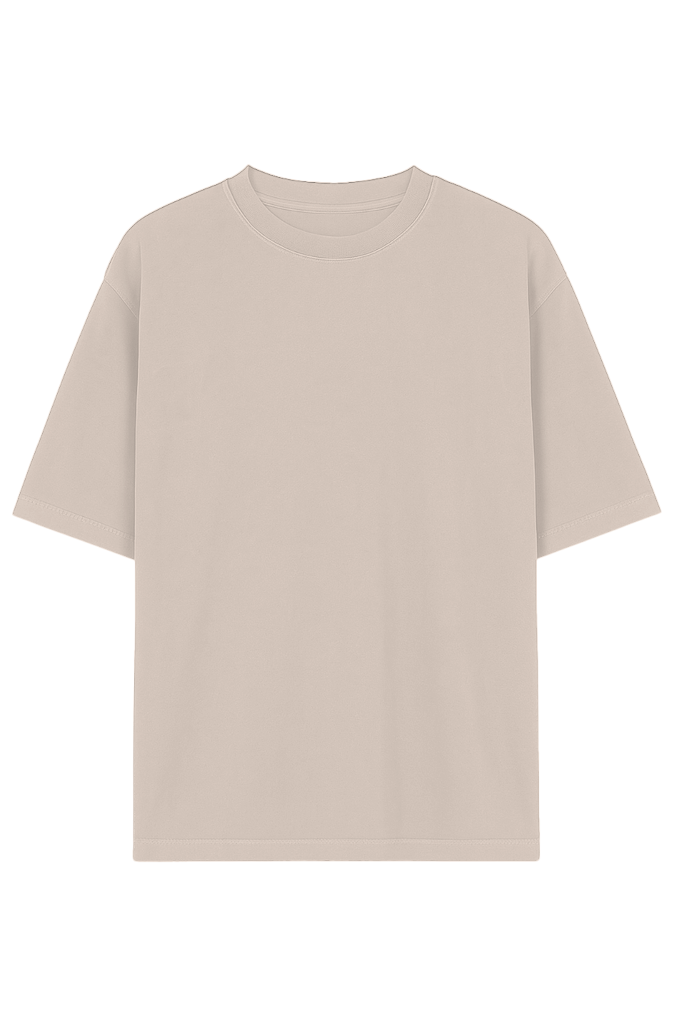 TRAUSTON Garment-Dyed Oversized Tee — Black, Oatmeal & Cream — product image 2