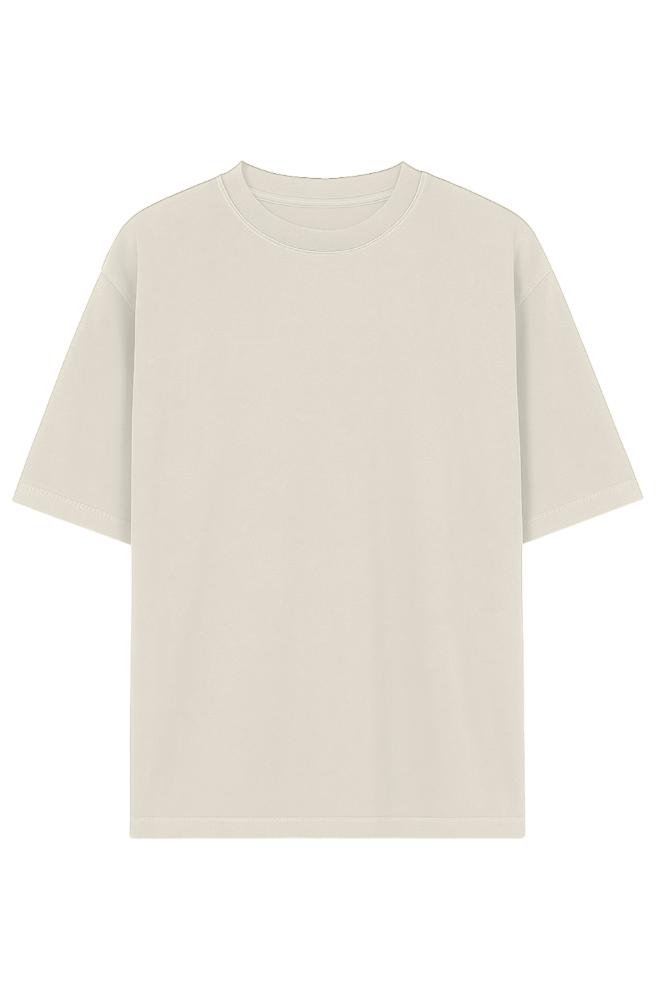 TRAUSTON Garment-Dyed Oversized Tee — Black, Oatmeal & Cream — product image 3