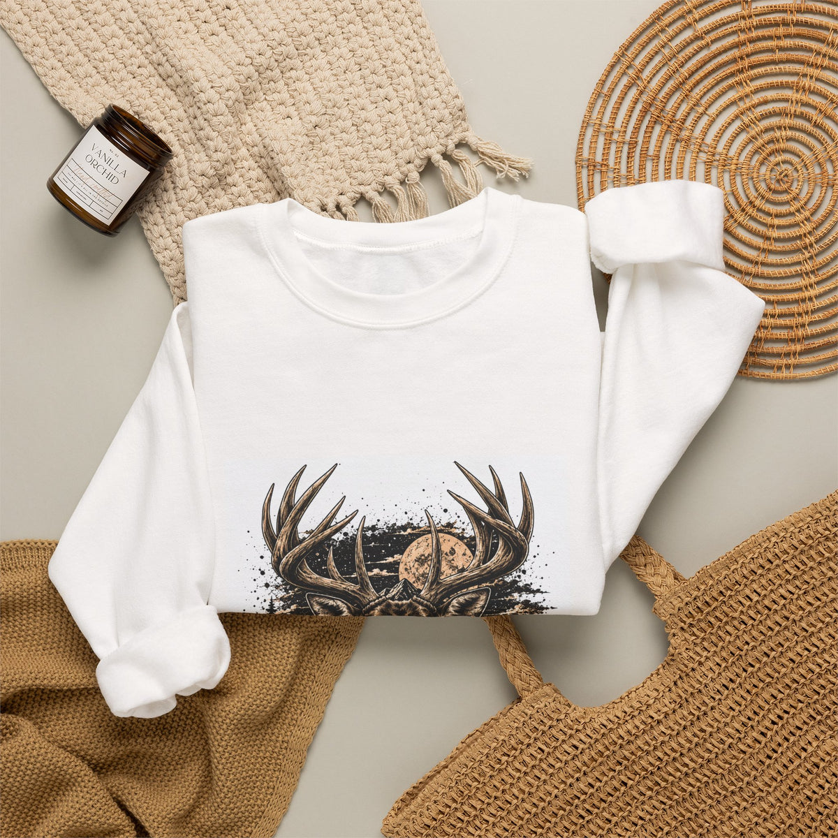 TRAUSTON | Deer Forest Crewneck Sweatshirt